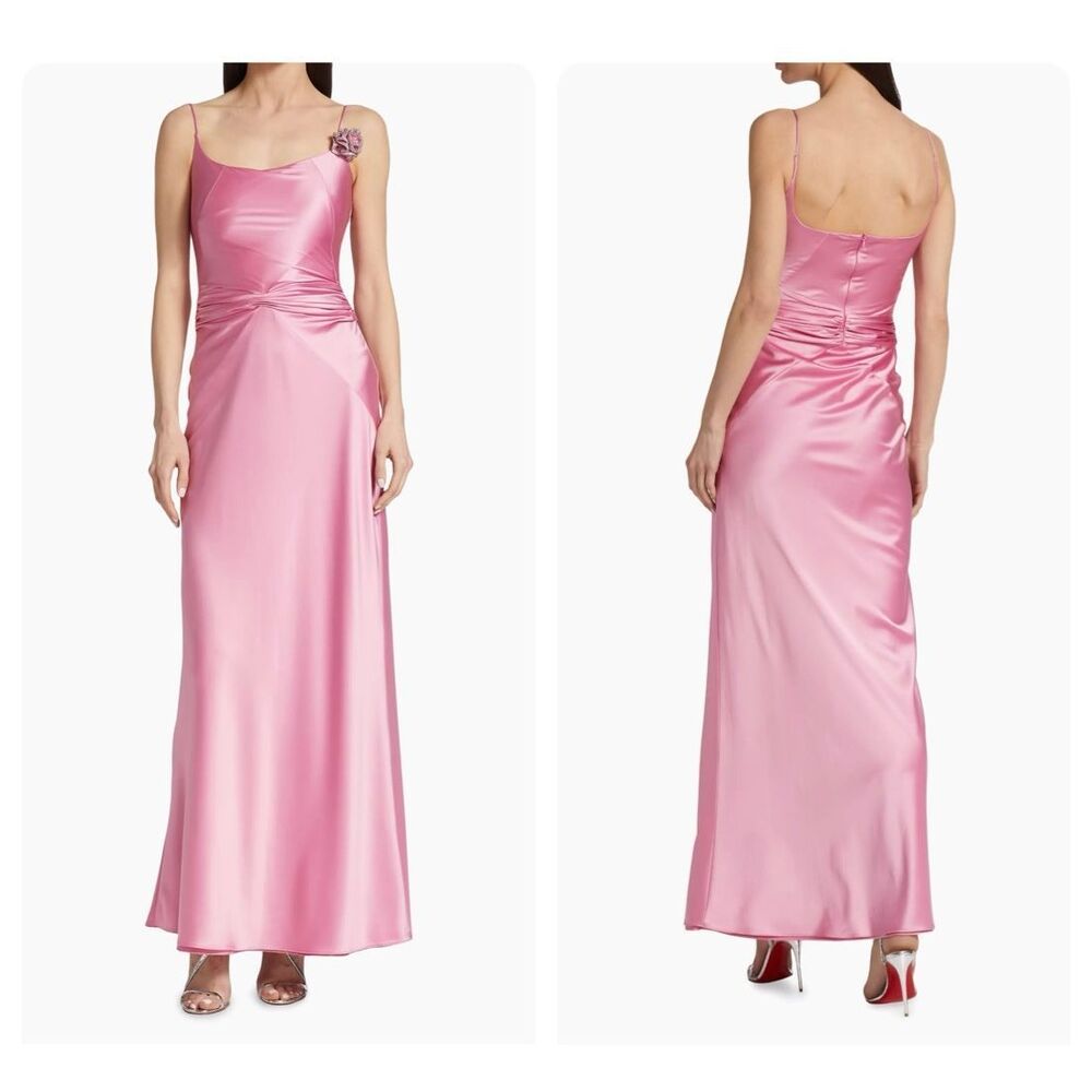 Mach & Mach Silk & Crystal-Appliqué Gown Size 12 $1275